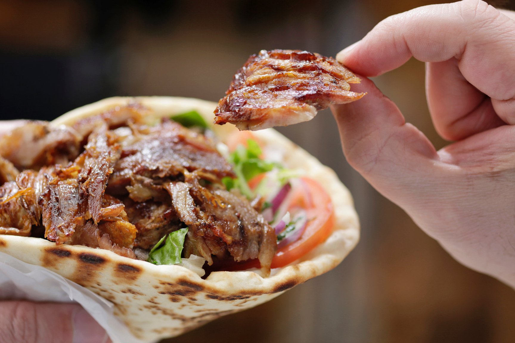 Avli signature dishes Pork Gyro
Souvlaki Platter
Hummus